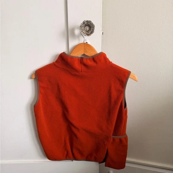 Vintage Cop Copine orange Sleeveless Fleece Vest - Picture 4 of 4